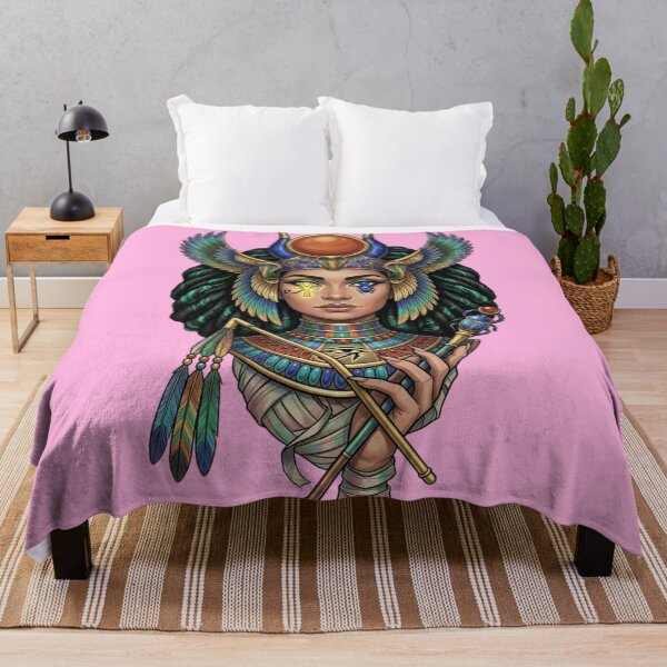 Item preview, Egyptian Goddess Isis Art | Eye of Horus, Ankh and Sacred Scarab Design designed and sold by Queen Cleopatra.