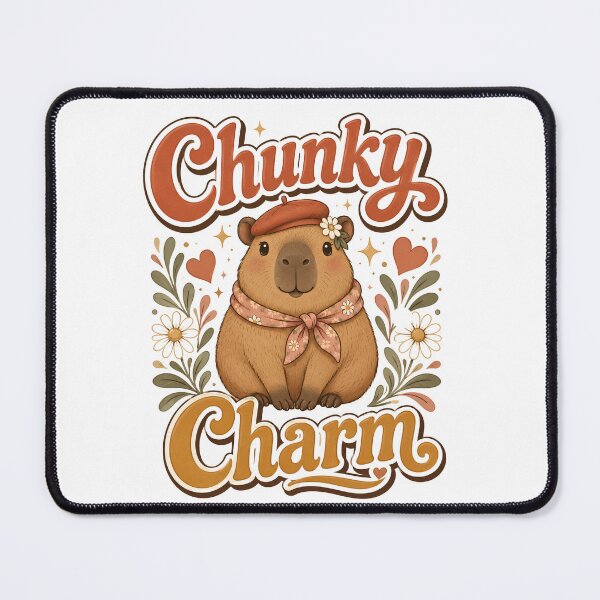 Item preview, Chunky Charm Cute Capybara Retro 70s Groovy designed and sold by Sitred123.