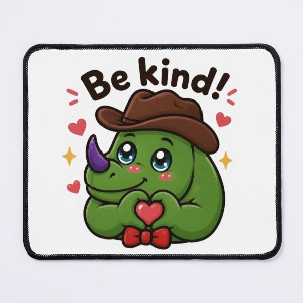 Item preview, Be Kind Triceracorn Cute Heart Cowboy Dinosaur designed and sold by ZazuCo.