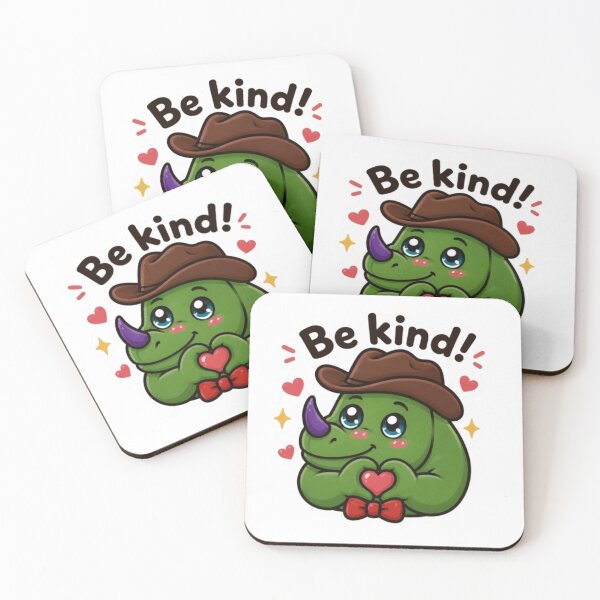 Item preview, Be Kind Triceracorn Cute Heart Cowboy Dinosaur  designed and sold by ZazuCo.