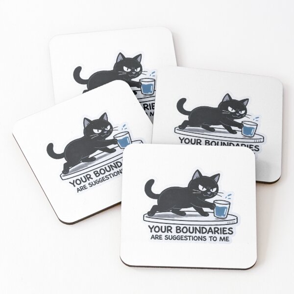 Item preview, Your Boundaries Are Suggestions To Me Black Cat Funny Design designed and sold by BooDesignStudio.