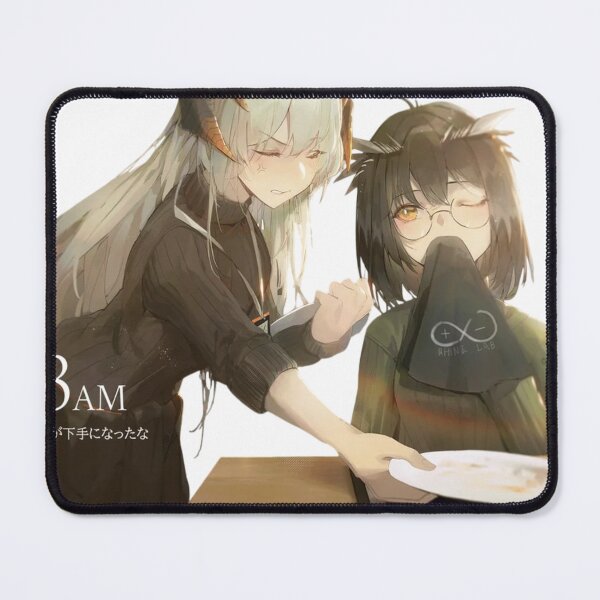 Item preview, Saria And Silence Eating Breakfast Arknights designed and sold by KomiArts.