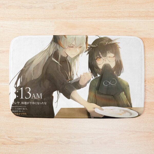 Item preview, Saria And Silence Eating Breakfast Arknights designed and sold by KomiArts.