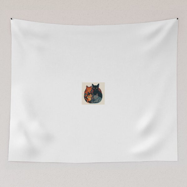 Item preview, Vintage Folk Art Cats Sticker designed and sold by EmylDesigns.
