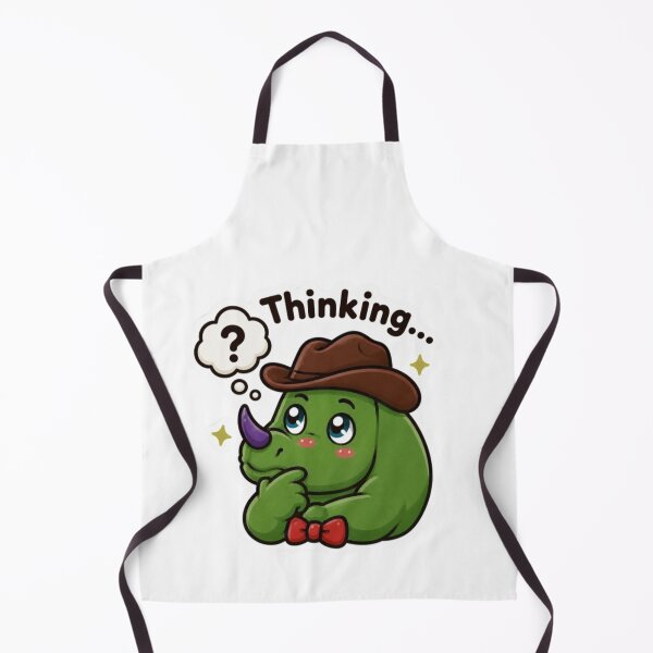 Item preview, Thinking Triceracorn Cute Confused Cowboy Dinosaur  designed and sold by ZazuCo.