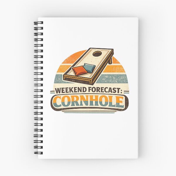 Item preview, Weekend Forecast: Cornhole Retro Badge designed and sold by EastEndTownie.