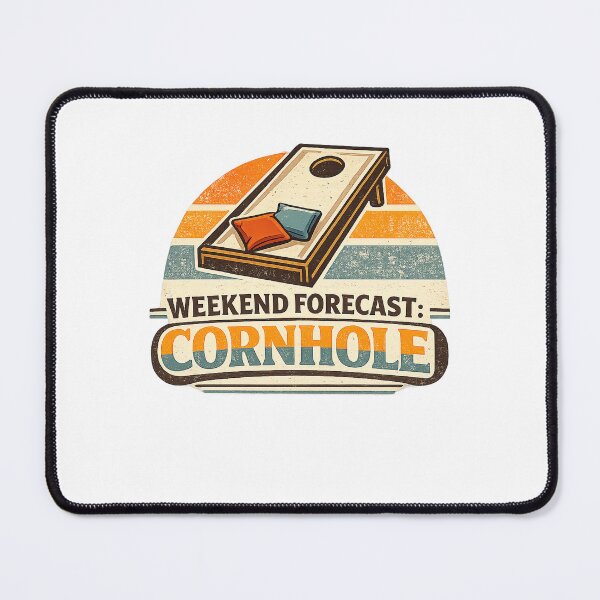 Item preview, Weekend Forecast: Cornhole Retro Badge designed and sold by EastEndTownie.