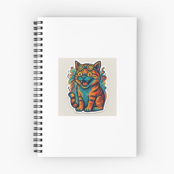 Item preview, Crazy Cat With Goggles Funny Sticker designed and sold by EmylDesigns.