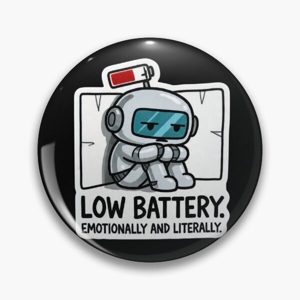 Item preview, Low Battery Emotionally And Literally Robot Funny Design designed and sold by BooDesignStudio.