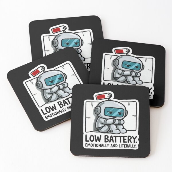 Item preview, Low Battery Emotionally And Literally Robot Funny Design designed and sold by BooDesignStudio.