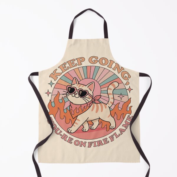 Item preview, Keep Going You're On Fire Cat| Motivational Cute Cat | Positive Encouragement designed and sold by Kutiefy-shop.