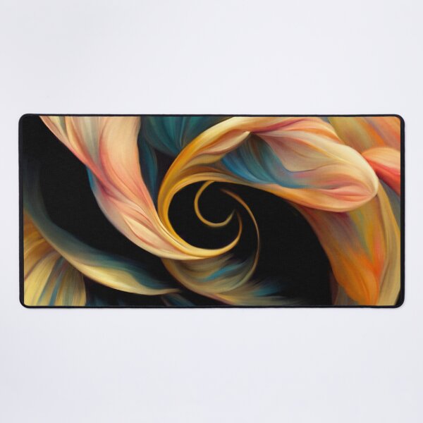 Item preview, Classic Golden And Aqua Floral Swirls Abstract Painting designed and sold by DEC02.