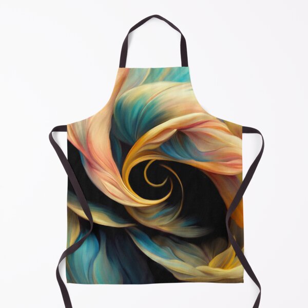 Item preview, Classic Golden And Aqua Floral Swirls Abstract Painting designed and sold by DEC02.