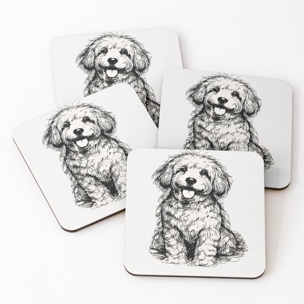 Item preview,   Scribble  Goldendoodle Abstract Art  Sketch Minimalist Dog  designed and sold by erozzz.