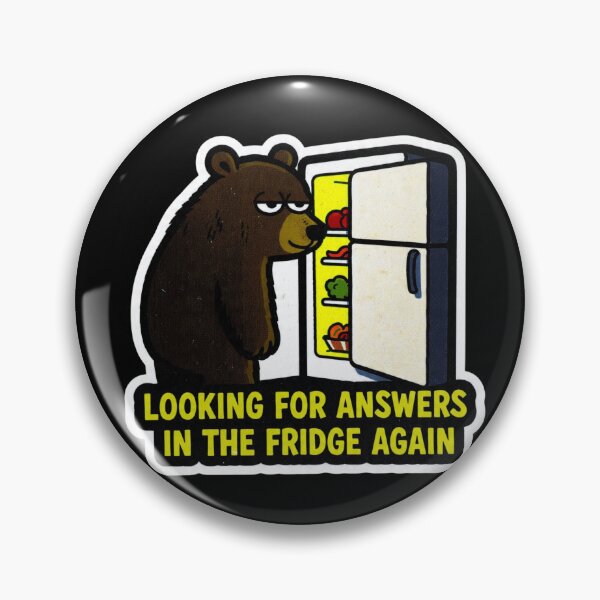 Item preview, Looking For Answers In The Fridge Again Bear Funny Design designed and sold by BooDesignStudio.