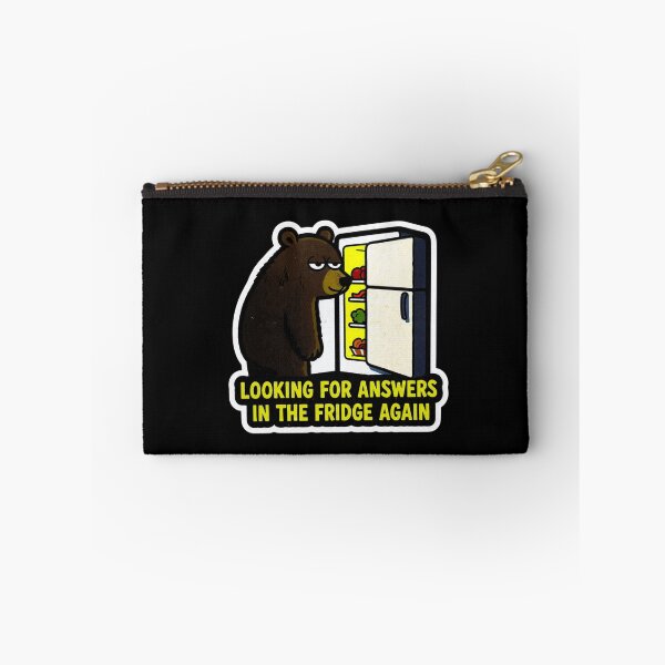 Item preview, Looking For Answers In The Fridge Again Bear Funny Design designed and sold by BooDesignStudio.