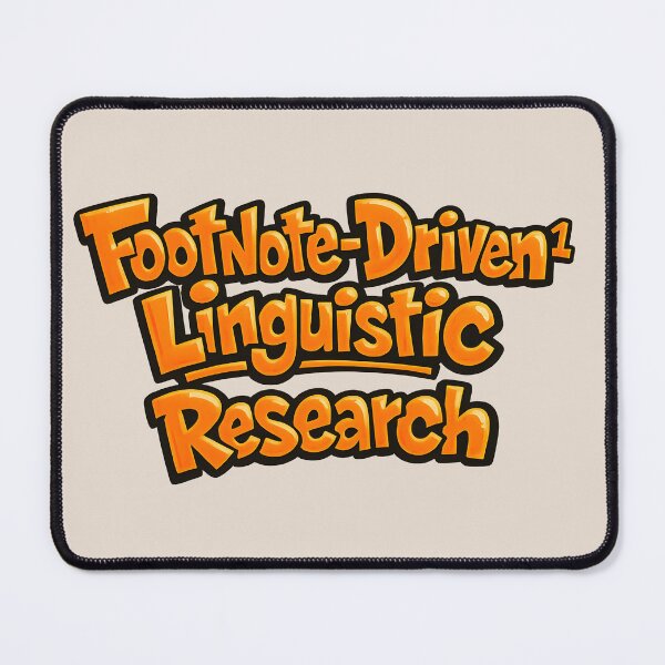 Item preview, Footnote-Driven Linguistic Research – Graffiti Linguistics Design designed and sold by Nerd Romance Café.