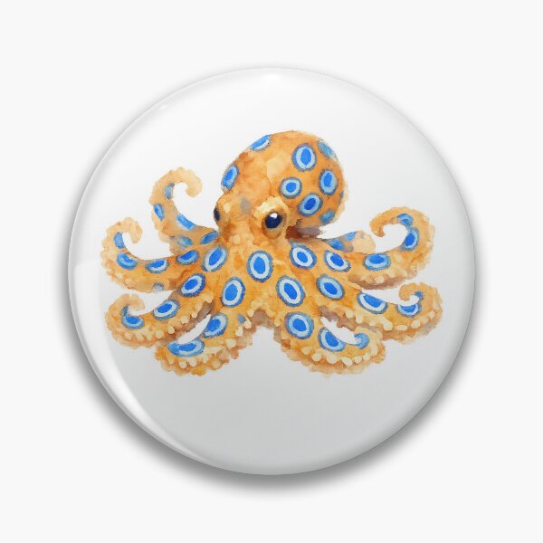 Item preview, Blue-Ringed Octopus Watercolour designed and sold by Jaruart.