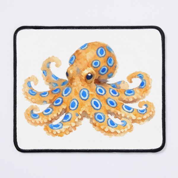 Item preview, Blue-Ringed Octopus Watercolour designed and sold by Jaruart.
