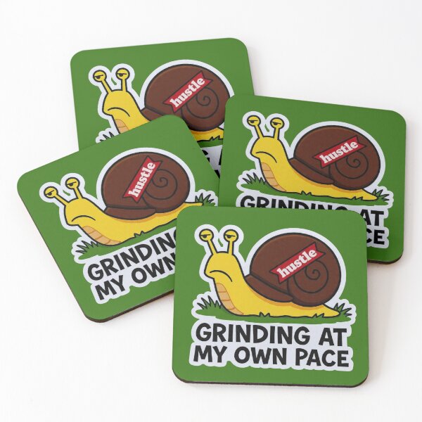 Item preview, Grinding At My Own Pace Hustle Snail Funny Design designed and sold by BooDesignStudio.