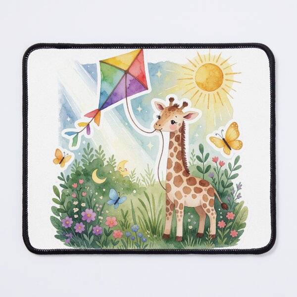 Item preview, Kite Flying Giraffe | Whimsical Fantasy Adventure designed and sold by AillustriaAK.