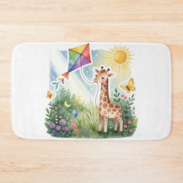 Item preview, Kite Flying Giraffe | Whimsical Fantasy Adventure designed and sold by AillustriaAK.