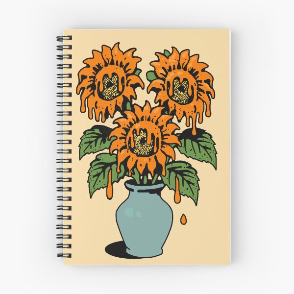 Item preview, Sunflowers covered in thick, dripping orange paint designed and sold by RetroFearFinds.