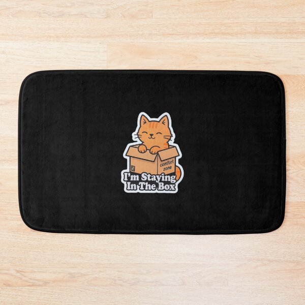 Item preview, I'm Staying In The Box Comfort Zone Cat Funny Design designed and sold by BooDesignStudio.