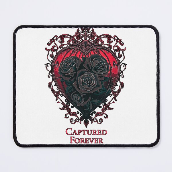 Item preview, Captured Forever – Gothic Heart Cage & Black Roses T-Shirt designed and sold by MerchWSzpilkach.