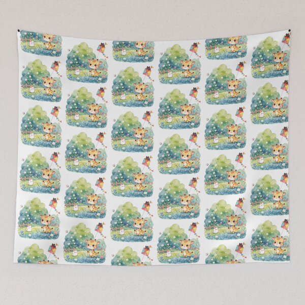 Item preview, Kite Flying Giraffe | Whimsical Fantasy Adventure designed and sold by AillustriaAK.