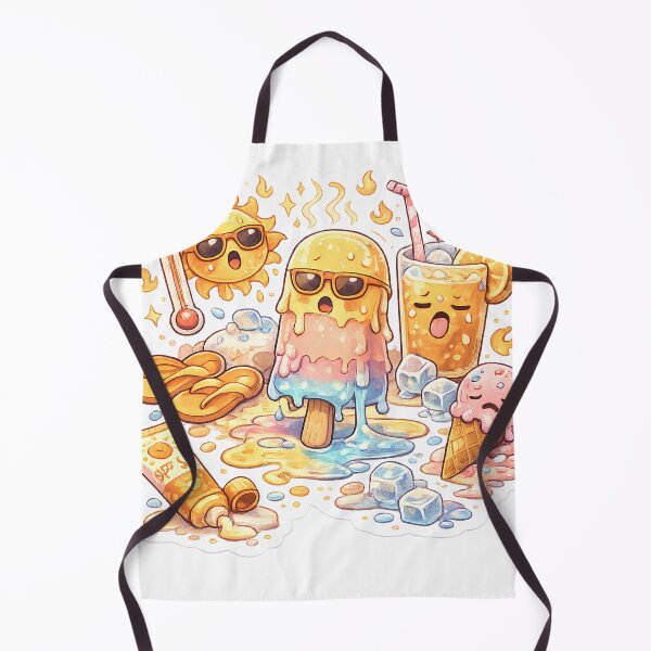 Item preview, Too Hot to Function – Cute Melting Summer Kawaii Sticker designed and sold by PotatoRepel.