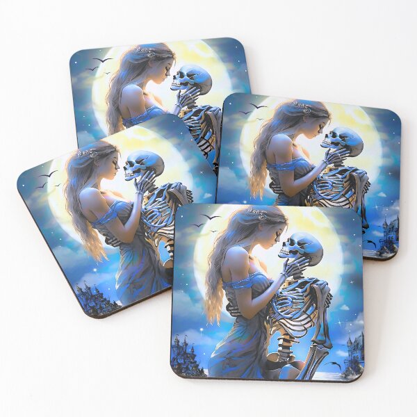 Item preview, Moonbound Gothic Skeleton Eternal Romance Poster designed and sold by AXENT Designs.