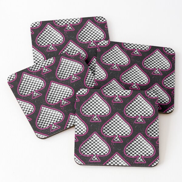 Aperçu de l'œuvre Piques à carreaux roses fluo, noirs et blancs créée et vendue par 2MomsKrafts.