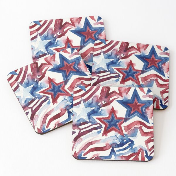 Item preview, Stars and Stripes Watercolor Mist designed and sold by LibertyForge-Co.