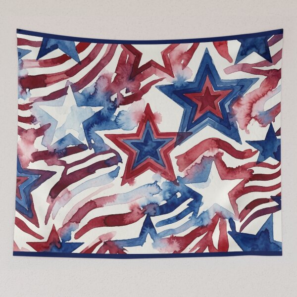 Item preview, Stars and Stripes Watercolor Mist designed and sold by LibertyForge-Co.