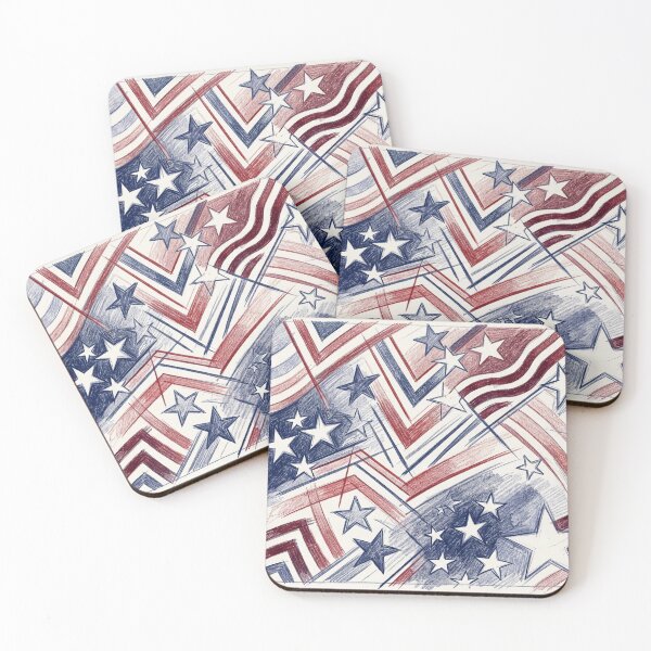 Item preview, Stars and Stripes Colored Pencil Doodle designed and sold by LibertyForge-Co.