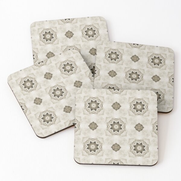 Item preview, Cottage Patchwork Star Mandala Pattern in Beige designed and sold by Artistestella.