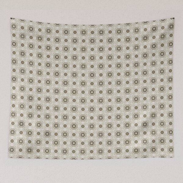 Item preview, Cottage Patchwork Star Mandala Pattern in Beige designed and sold by Artistestella.