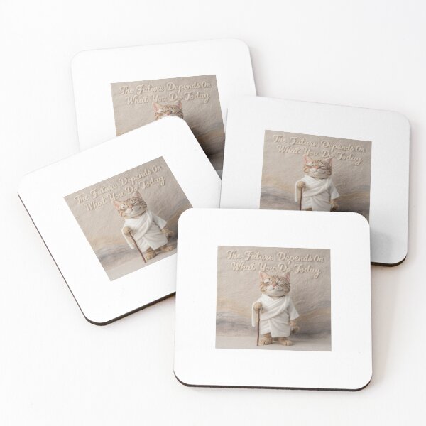 Item preview, Gandhi Cat Inspirational Quote Art - Wool – The Future Depends on What We Do in the Present designed and sold by Donsean22.