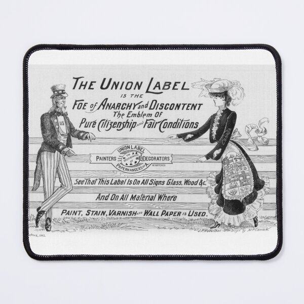Item preview, Brotherhood of Painters, Decorators, and Paperhangers of America "Union Label" Cartoon designed and sold by G's Miscellaneous.
