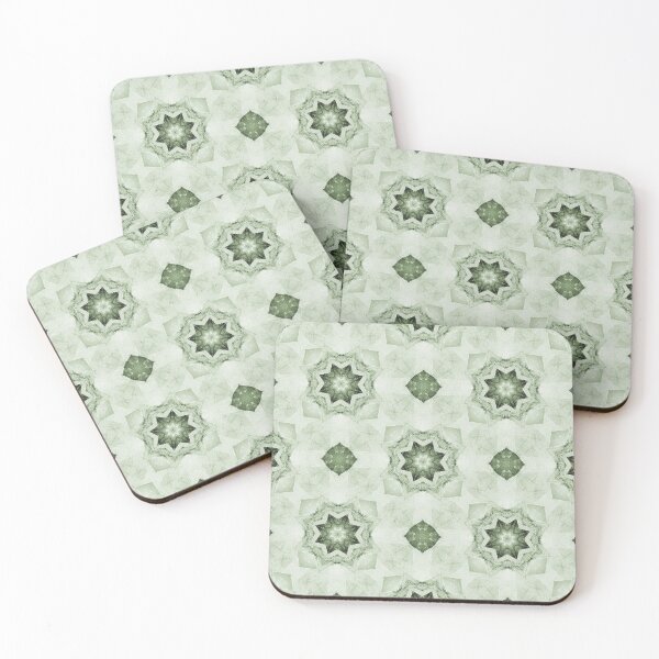 Item preview, Cottage Patchwork Star Mandala Pattern in Green designed and sold by Artistestella.