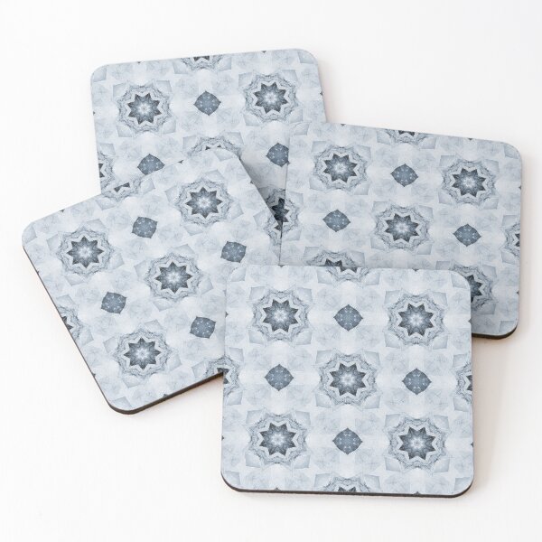 Item preview, Cottage Patchwork Star Mandala Pattern in Blue designed and sold by Artistestella.