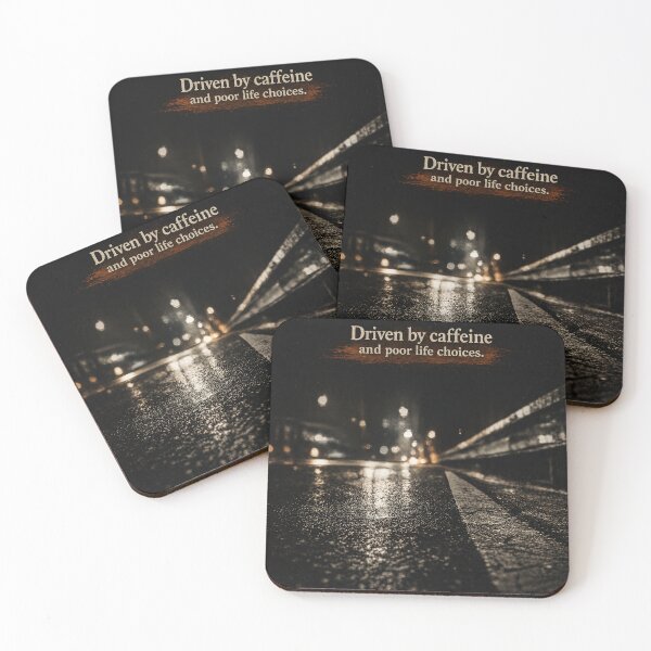 Item preview, Driven By Caffeine Dark Quote designed and sold by tmoca.