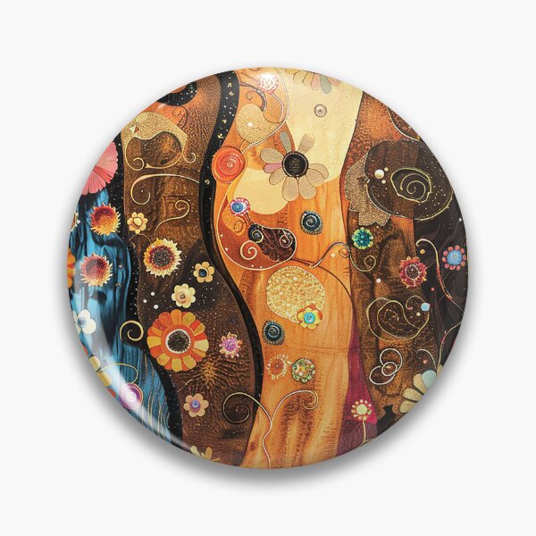 Item preview, Gustav Klimt-Inspired Golden Earthtones Floral Art Designs designed and sold by DEC02.