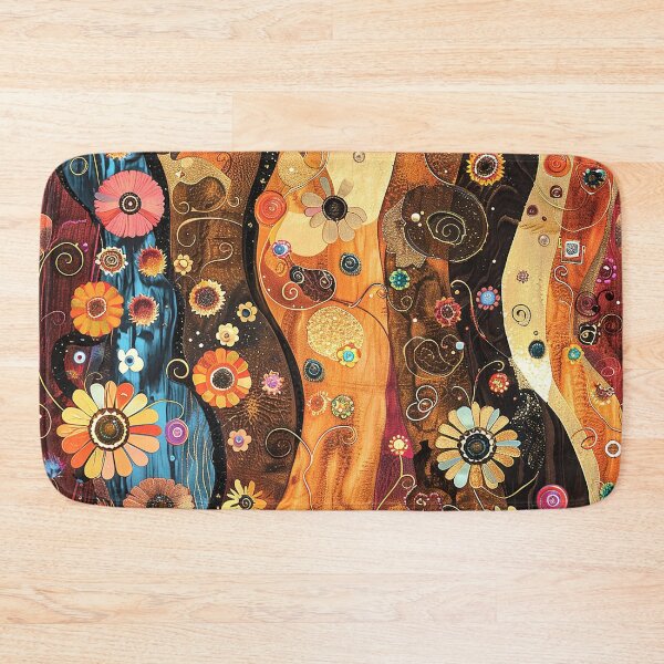 Item preview, Gustav Klimt-Inspired Golden Earthtones Floral Art Designs designed and sold by DEC02.
