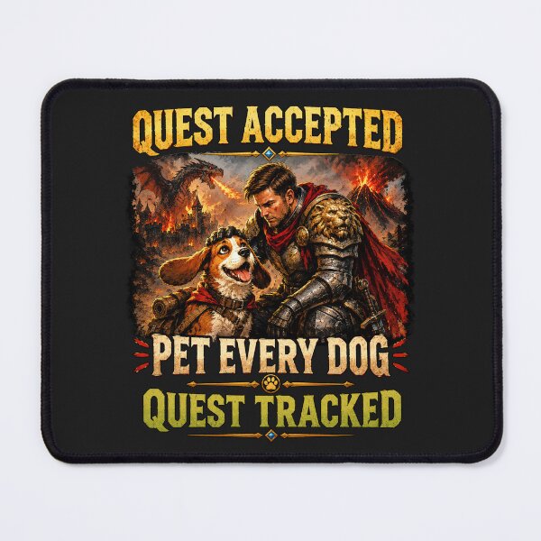 Item preview, Quest Accepted: Pet Every Dog designed and sold by Sanctum Icons.