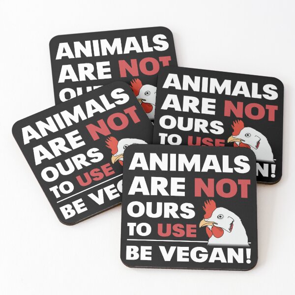 Item preview, Animals are not ours to use - Be Vegan! (For dark background) designed and sold by ArseniForFreedom.