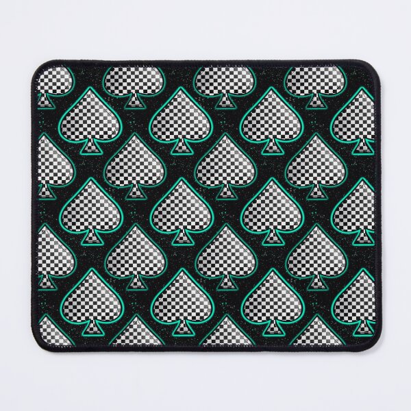 Item preview, Neon Turquoise Black and White Checkered Spades designed and sold by 2MomsKrafts.