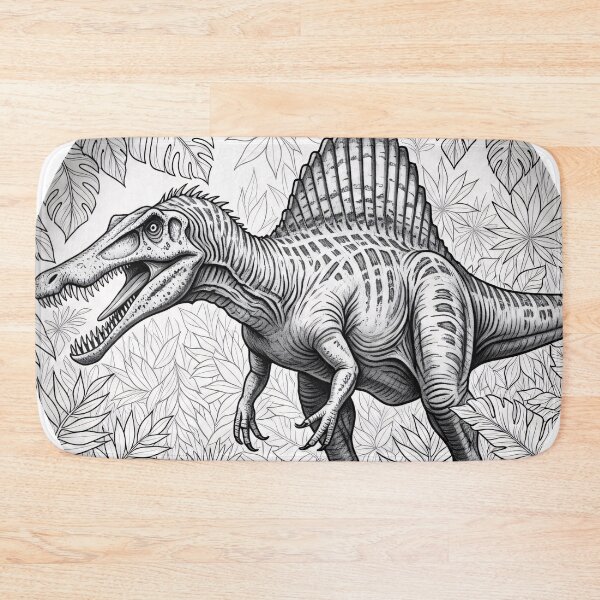 Item preview, Spinosaurus Jungle Line Art designed and sold by PixorStudio.