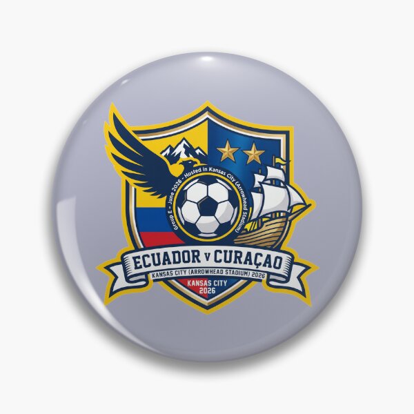 Item preview, Ecuador vs Curacao Kansas City 2026 Soccer Crest Graphic designed and sold by Pride Emblem Prints.